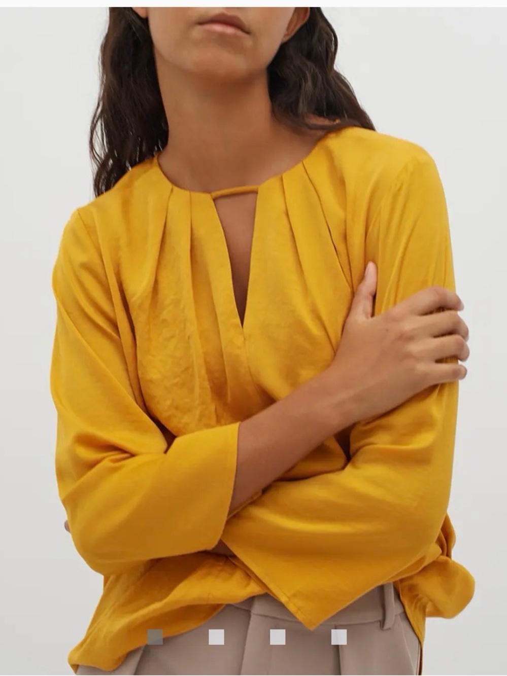 INWEAR Orange Noto V-Neck Blouse Size 42